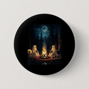 Halloween Book Reading Ghost Forest Camping Vintag 6 Cm Round Badge