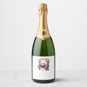 Halloween Bookish  Spookily Cozy and Cleverly Lite Sparkling Wine Label
