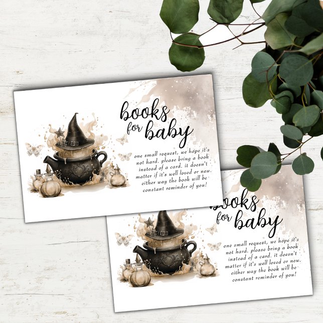 Halloween Books for Baby Neutral Baby Shower  Enclosure Card (Creator Uploaded)