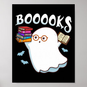 Halloween Books Librarian English Teacher Reader R Poster