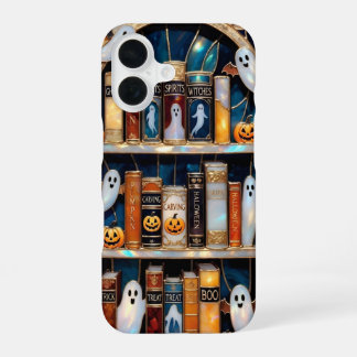 Halloween Bookshelf Phone Case Ghost Pumpkin Boo