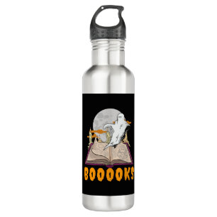 Halloween boooks. Ghost reading halloween 710 Ml Water Bottle