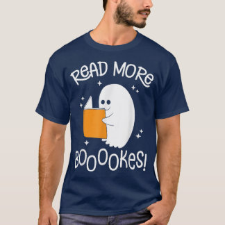 Halloween Booooks Cute Ghost Reading Library Books T-Shirt