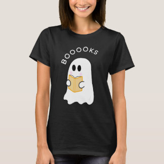 Halloween Booooks Ghost Reading Boo Read Books Lib T-Shirt