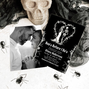 Halloween Boo's Before I Do's Bridal Shower Invitation