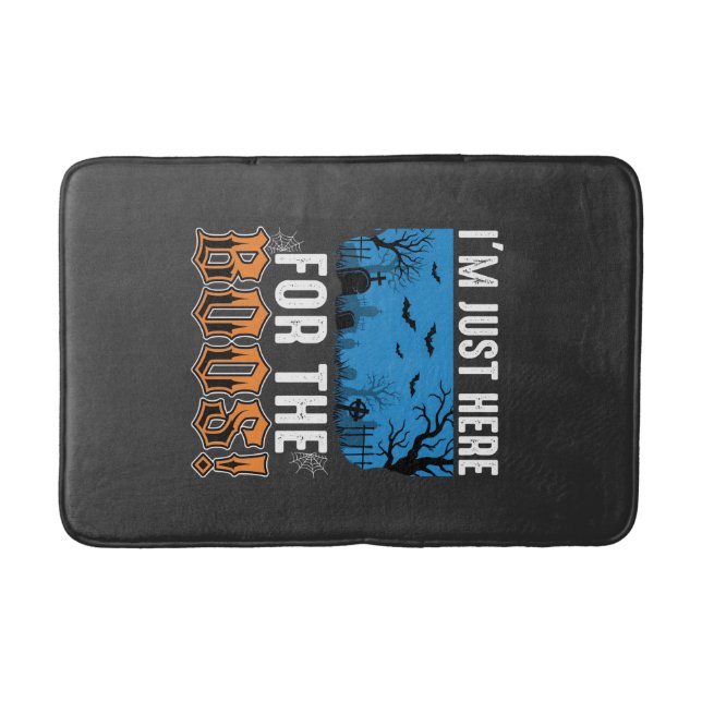 Halloween Boos Ghost Graveyard Vector Design_1 Bath Mat (Front)