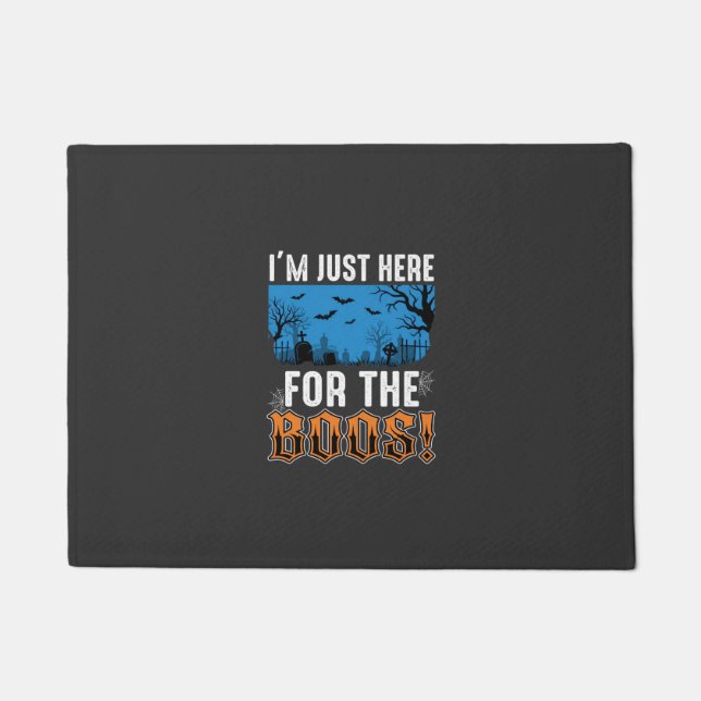 Halloween Boos Ghost Graveyard Vector Design_1 Doormat (Front)