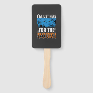 Halloween Boos Ghost Graveyard Vector Design_1 Hand Fan