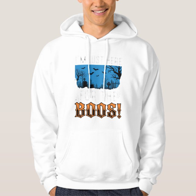 Halloween Boos Ghost Graveyard Vector Design_1 Hoodie (Front)