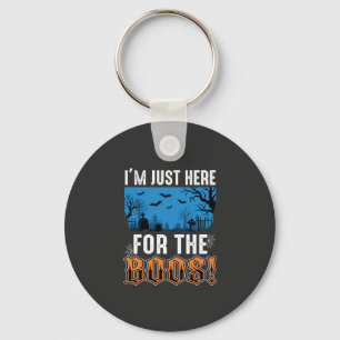 Halloween Boos Ghost Graveyard Vector Design_1 Key Ring