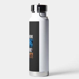 Halloween Boos Ghost Graveyard Vector Design_1 Water Bottle