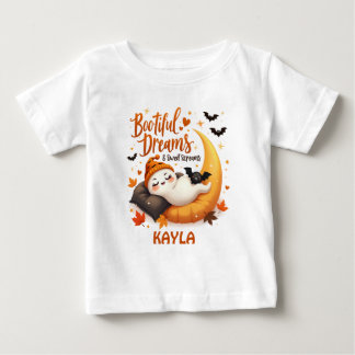 Halloween Bootiful Dreams Cute Ghost Sweet Screams Baby T-Shirt