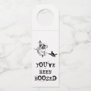 Halloween Boozed Bottle Hanger Tags