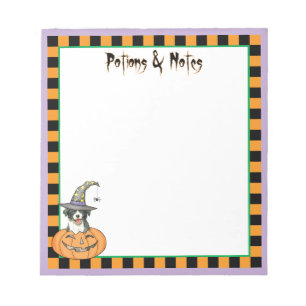 Halloween Border Collie Notepad