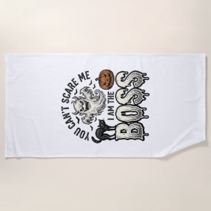 Halloween Boss Ghost Vintage Engraving Shirt Desig Beach Towel