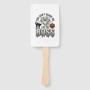 Halloween Boss Ghost Vintage Engraving Shirt Desig Hand Fan