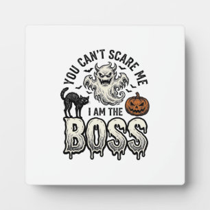 Halloween Boss Ghost Vintage Engraving Shirt Desig Plaque