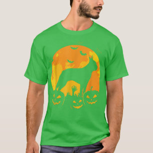 Halloween Boston Terrier Jack O Lantern Dog Pumpki T-Shirt