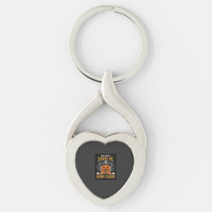 Halloween Botany Teacher Skeleton Pumpkin Design Key Ring