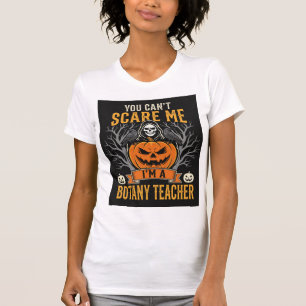 Halloween Botany Teacher Skeleton Pumpkin Design T-Shirt