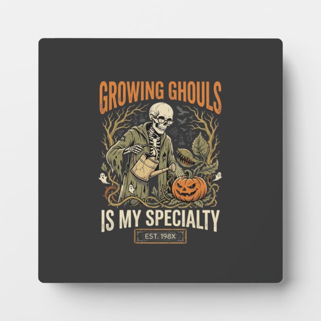 Halloween Botany Teacher Spooky Garden Plaque (Front)
