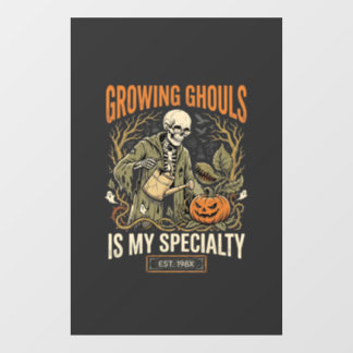 Halloween Botany Teacher Spooky Garden Window Cling