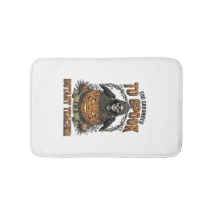 Halloween Botany Teacher Vintage Engraving Pumpkin Bath Mat