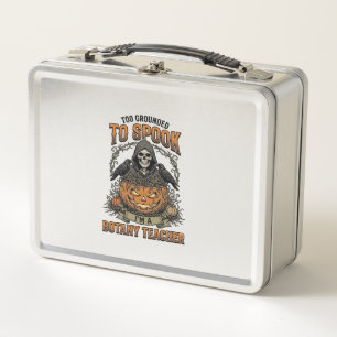Halloween Botany Teacher Vintage Engraving Pumpkin Metal Lunch Box