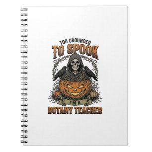 Halloween Botany Teacher Vintage Engraving Pumpkin Notebook