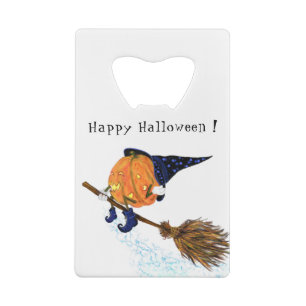 Halloween Bottle Opener Witch Pumpkin Flying