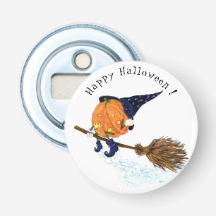 Halloween Bottle Opener Witch Pumpkin Flying Broom