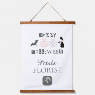Halloween Boutique Florist Business Branding Hanging Tapestry