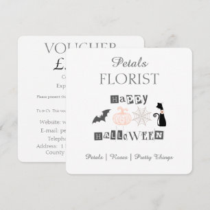 Halloween Boutique florist business Voucher