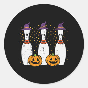 Halloween Bowling Costume Bowler Men Women Kids Bo Classic Round Sticker