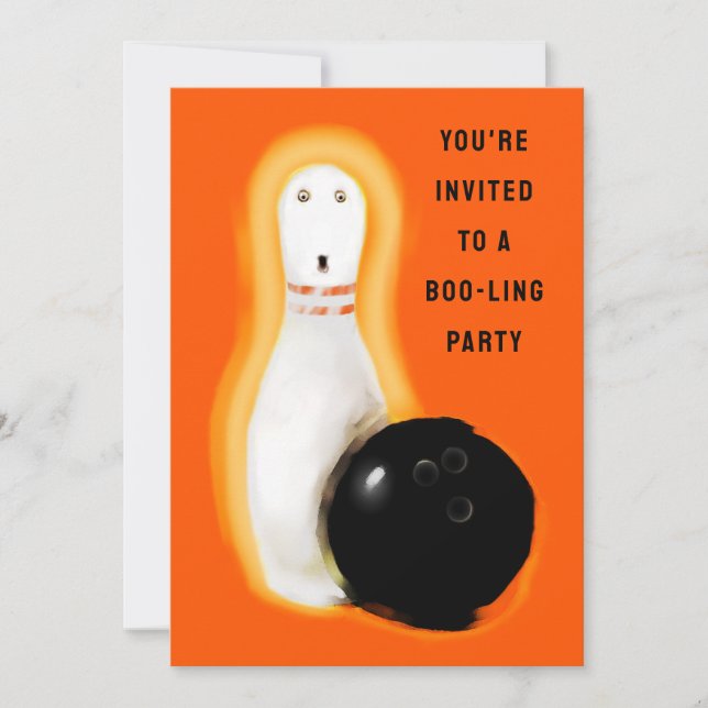Halloween Bowling Party Invitation (Front)