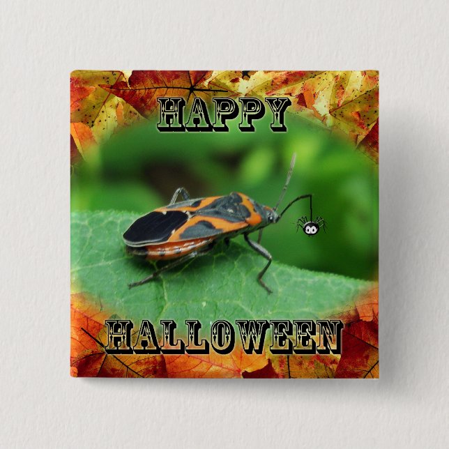 Halloween Box Elder Bug Coordinating Items 15 Cm Square Badge (Front)