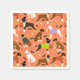 Halloween Boxer Dog Napkin