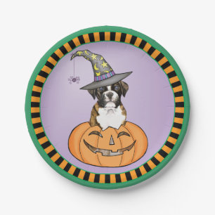 Halloween Boxer Paper Plate