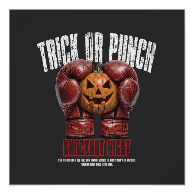 Halloween Boxing Knockout Night Poster (Front)