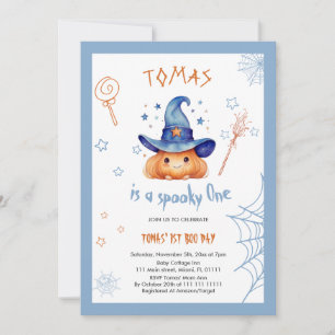 Halloween Boy 1ST Birthday Invitation 