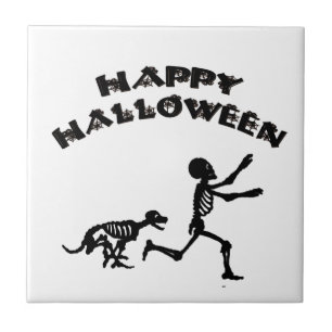 Halloween Boy and Dog Tile
