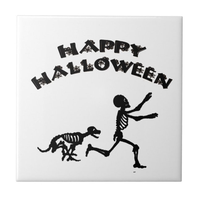 Halloween Boy and Dog Tile (Front)