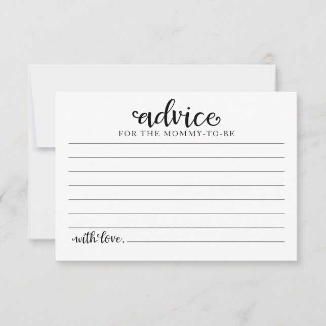 Halloween Boy Baby Shower Advice Cards (Front)