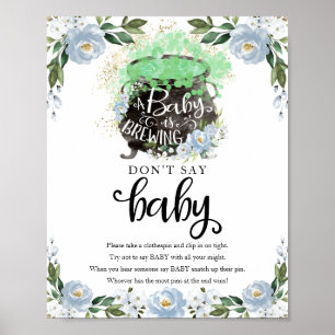 Halloween Boy Baby Shower Don't Say Baby Sign