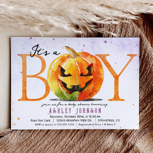Halloween Boy Baby Shower Invitation
