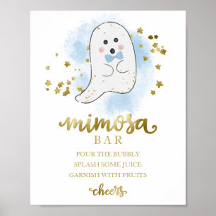 Halloween Boy Baby Shower Mimosa Bar Sign