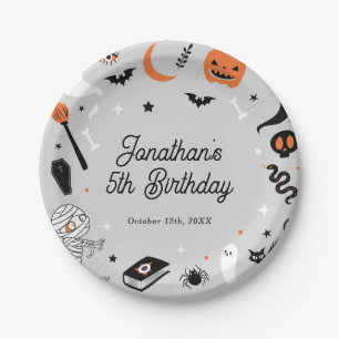 Halloween Boy Birthday Party  Paper Plate