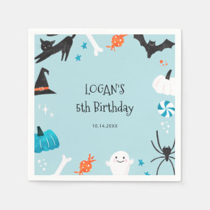 Halloween Boy's Birthday  Napkin