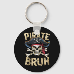 Halloween Boys Bruh Pirate Skull Crossbones Key Ring