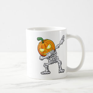Halloween Boys Dabbing Skeleton Scary Pumpkin Jack Coffee Mug